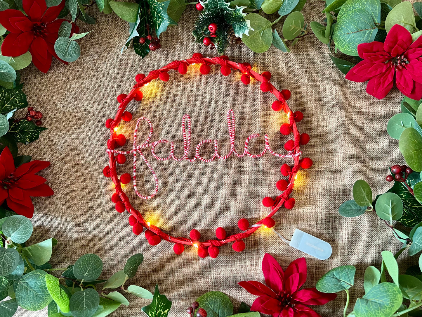 Jolly Red Festive Hoop
