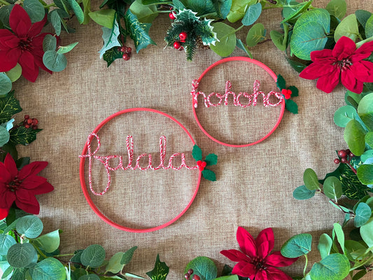 Scandi Festive Red Hoop