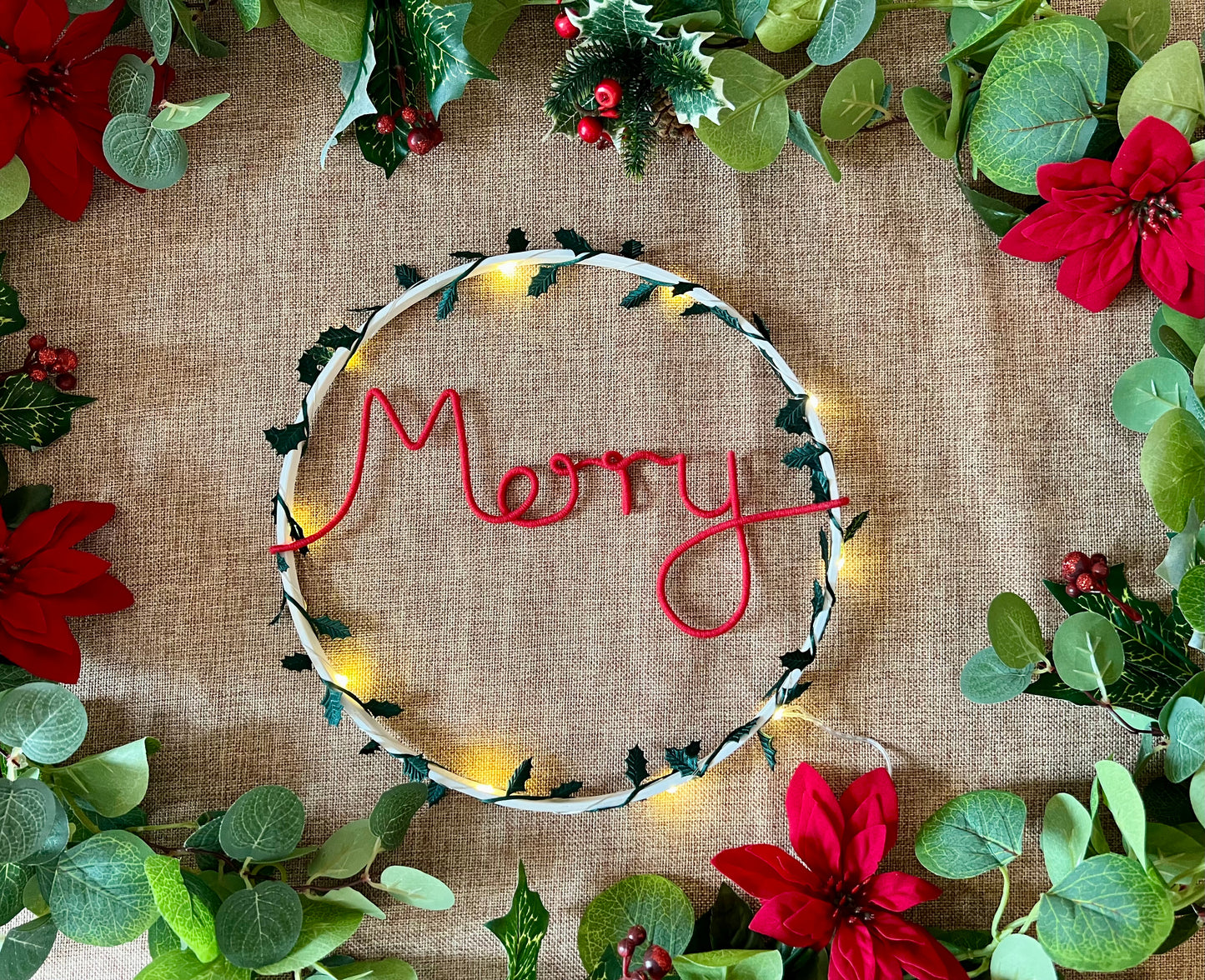 Simple Holly Hoop